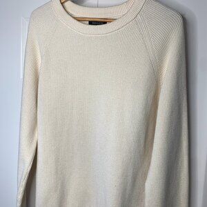 RW&CO Cream Mens Crew Neck Sweater